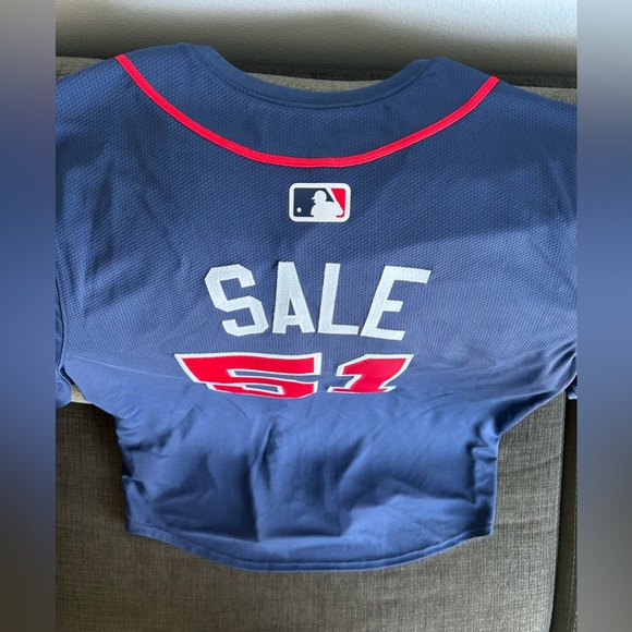 Nike Atlanta Braves Chris Sale #51 Navy Jersey MLB Baseball Men’s Sz: XL - Picture 6 of 6